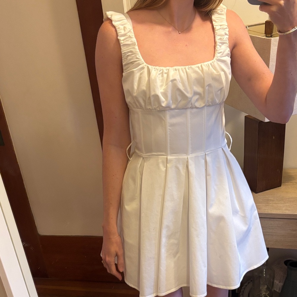 MISHA white mini dress